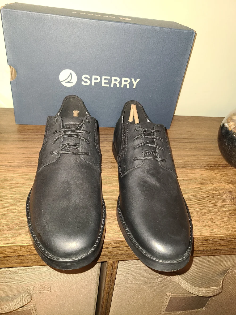 Sperry Newman Oxford Black Leather Men's Shoe